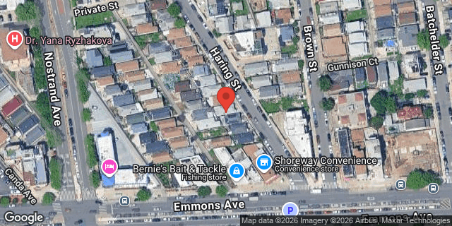 Aerial map of 2848 HARING STREET, Brooklyn