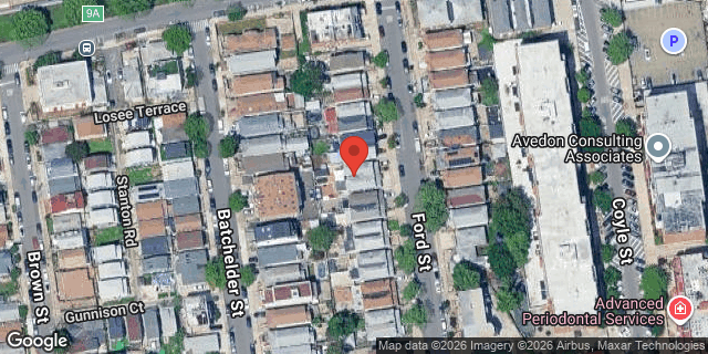 Aerial map of 2804 FORD STREET, Brooklyn