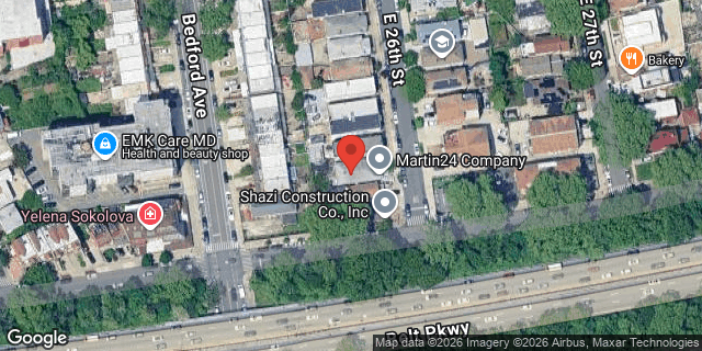 Aerial map of 2750 EAST 26 STREET, Brooklyn