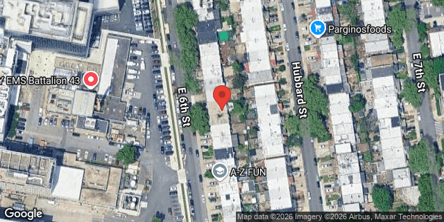 Aerial map of 2647 EAST 6 STREET, Brooklyn