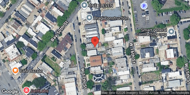Aerial map of 2535 WEST 17 STREET, Brooklyn
