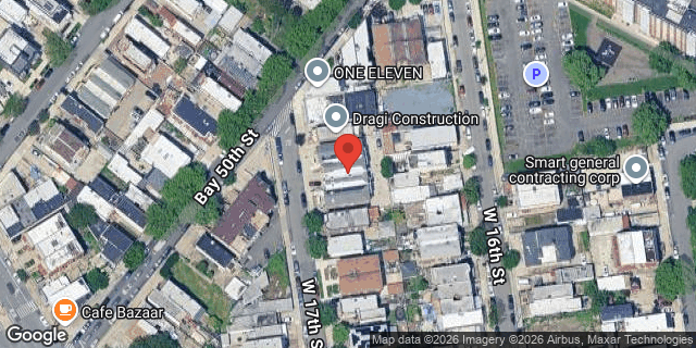 Aerial map of 2523 WEST 17 STREET, Brooklyn