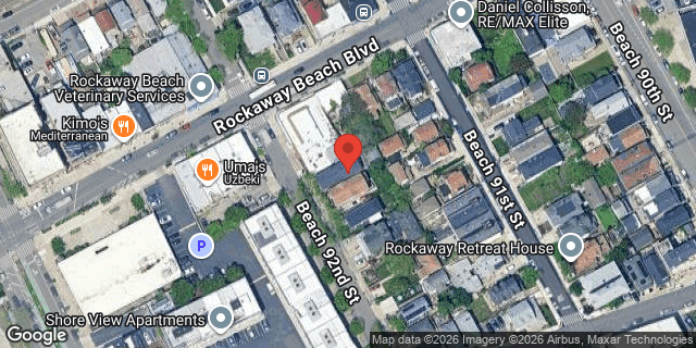Aerial map of 190 BEACH 92 STREET, Queens