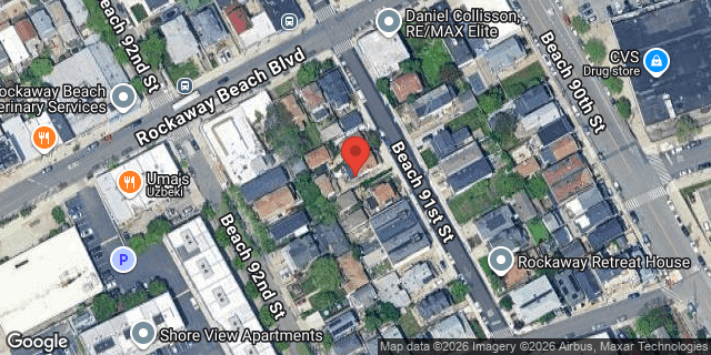 Aerial map of 1-85 BEACH 91 STREET, Queens