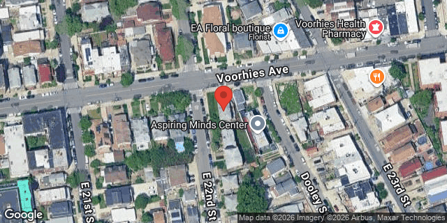 Aerial map of 2204 VOORHIES AVENUE, Brooklyn