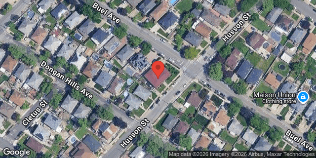 Aerial map of 41 HUSSON STREET, Staten Island