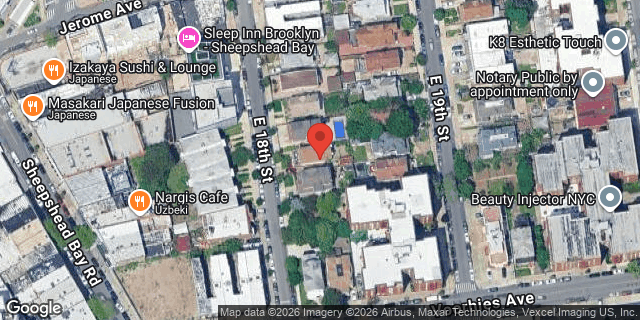 Aerial map of 2665 EAST 18 STREET, Brooklyn