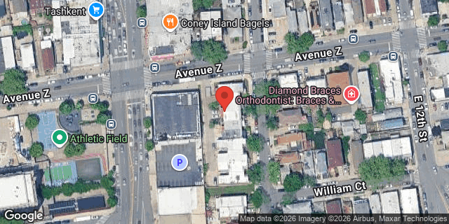 Aerial map of 2608 EAST 11 STREET, Brooklyn