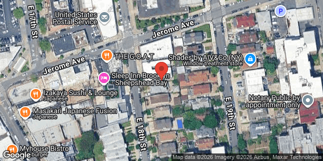 Aerial map of 2645 EAST 18 STREET, Brooklyn