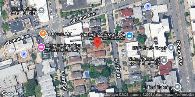 Aerial map of 2644 EAST 19 STREET, Brooklyn
