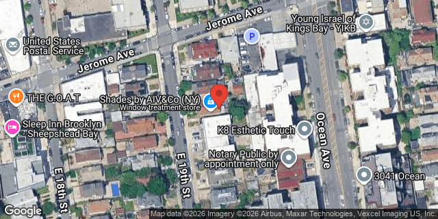 Aerial map of 2639 EAST 19 STREET, Brooklyn