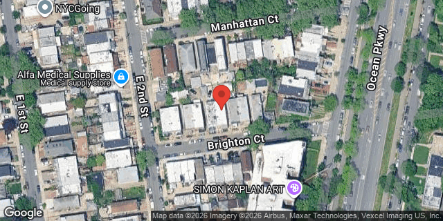 Aerial map of 17 BRIGHTON COURT, Brooklyn
