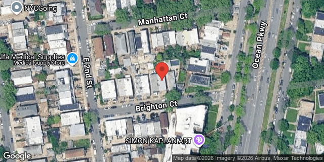 Aerial map of 23 BRIGHTON COURT, Brooklyn
