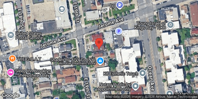 Aerial map of 2635 EAST 19 STREET, Brooklyn