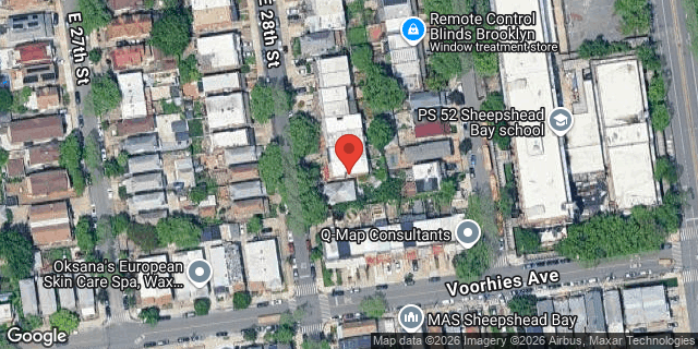 Aerial map of 2673 EAST 28 STREET, Brooklyn