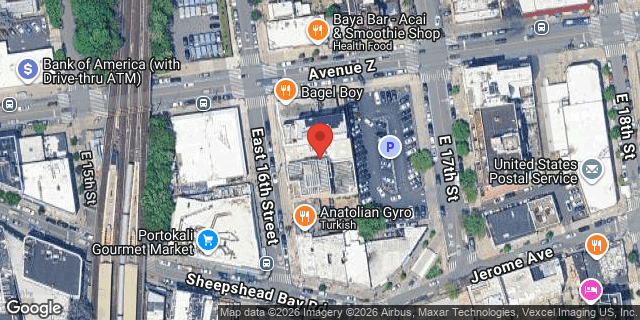 Aerial map of 2615 EAST 16 STREET, Brooklyn