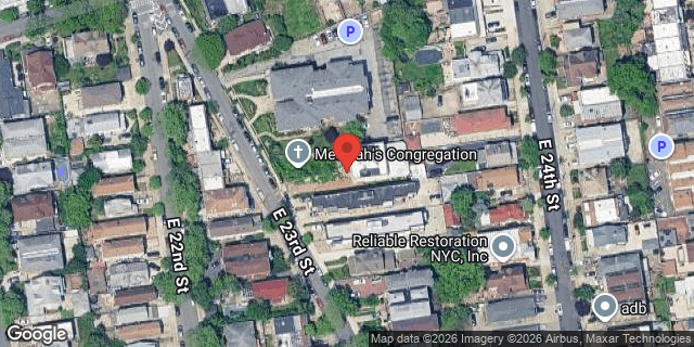 Aerial map of 2635 EAST 23 STREET, Brooklyn