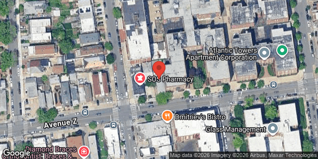 Aerial map of 1209 AVENUE Z, Brooklyn