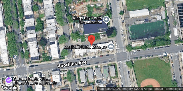 Aerial map of 3031 VOORHIES AVENUE, Brooklyn