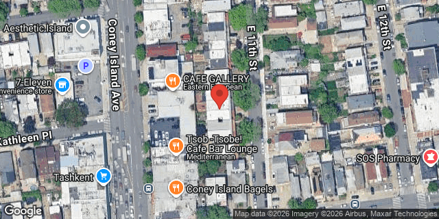 Aerial map of 2556 EAST 11 STREET, Brooklyn