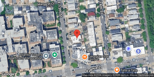 Aerial map of 2565 EAST 13 STREET, Brooklyn