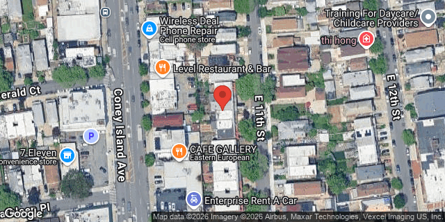 Aerial map of 2540 EAST 11 STREET, Brooklyn