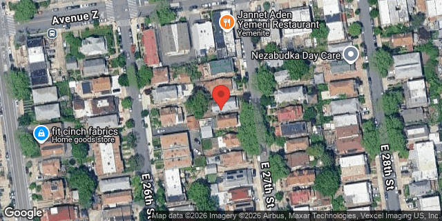 Aerial map of 2624 EAST 27 STREET, Brooklyn