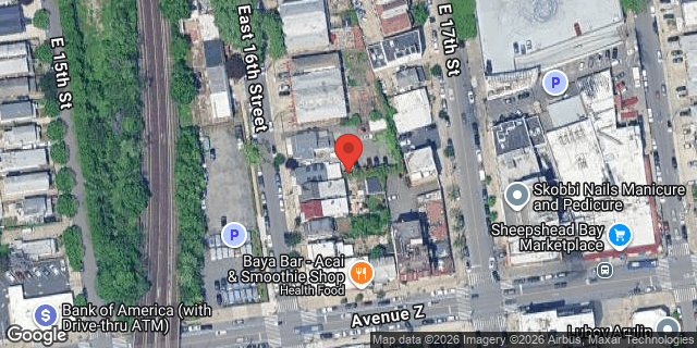 Aerial map of 2565 EAST 16 STREET, Brooklyn