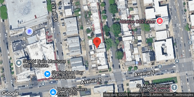 Aerial map of 2572 EAST 19 STREET, Brooklyn