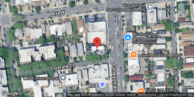 Aerial map of 2774 CONEY ISLAND AVENUE, Brooklyn