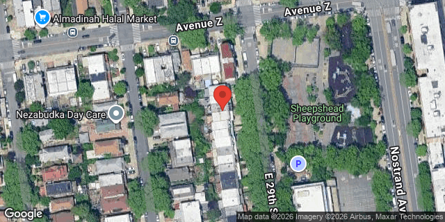Aerial map of 2618 EAST 29 STREET, Brooklyn