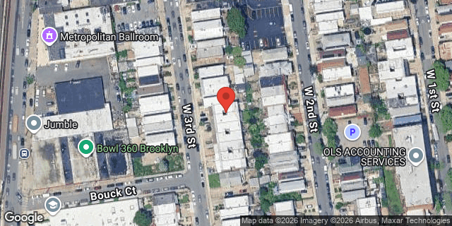 Aerial map of 2439 WEST 3 STREET, Brooklyn