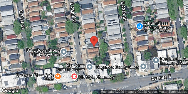 Aerial map of 2565 EAST 22 STREET, Brooklyn