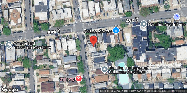 Aerial map of 2509 EAST 12 STREET, Brooklyn