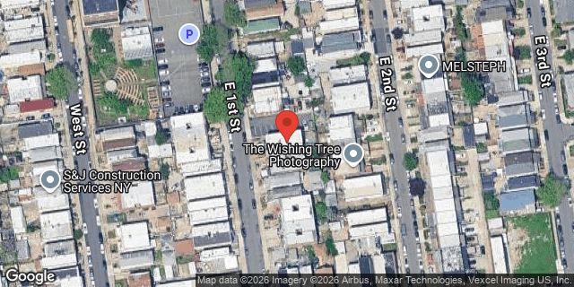 Aerial map of 2451 EAST 1 STREET, Brooklyn