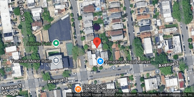 Aerial map of 2573 EAST 27 STREET, Brooklyn