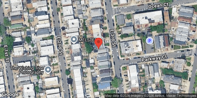 Aerial map of 2470 EAST 3 STREET, Brooklyn