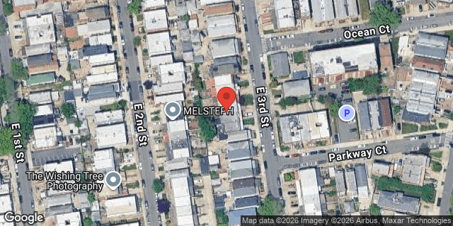 Aerial map of 2464 EAST 3 STREET, Brooklyn