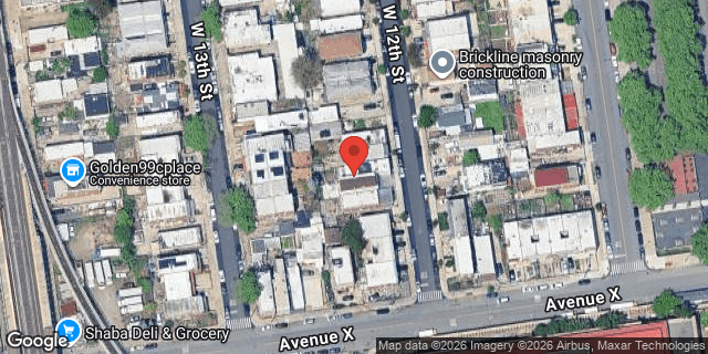 Aerial map of 2366 WEST 12 STREET, Brooklyn