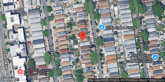 Aerial map of 2536 EAST 22 STREET, Brooklyn