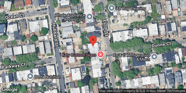 Aerial map of 2468 EAST 7 STREET, Brooklyn