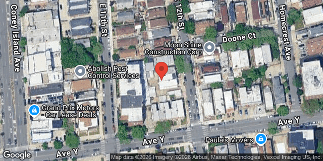 Aerial map of 2468 EAST 12 STREET, Brooklyn