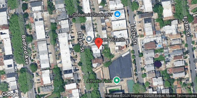 Aerial map of 2547 EAST 26 STREET, Brooklyn