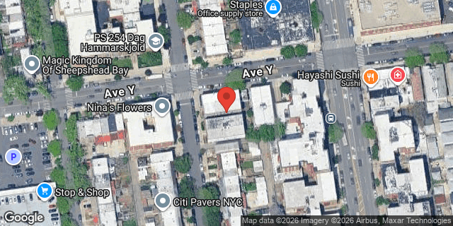 Aerial map of 2503 EAST 19 STREET, Brooklyn