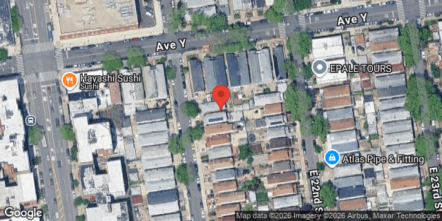 Aerial map of 2537 EAST 21 STREET, Brooklyn