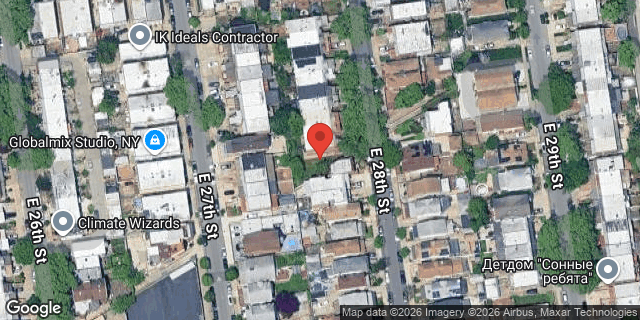 Aerial map of 2536 EAST 28 STREET, Brooklyn