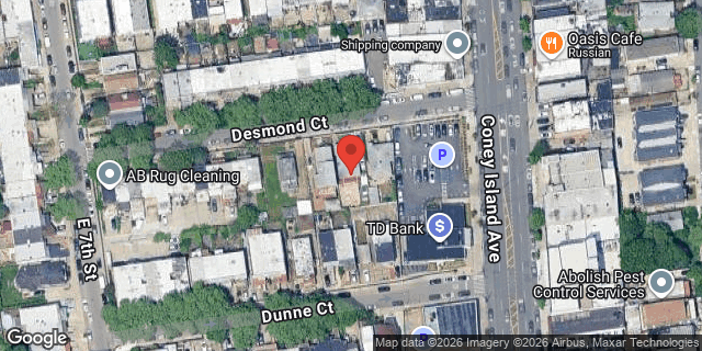 Aerial map of 740 DESMOND COURT, Brooklyn
