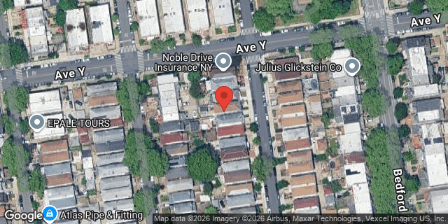 Aerial map of 2514 EAST 24 STREET, Brooklyn