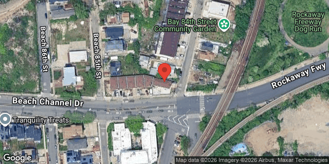 Aerial map of 301 BEACH 84 STREET, Queens