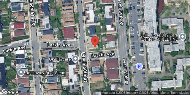Aerial map of 156 BEACH 60 STREET, Queens